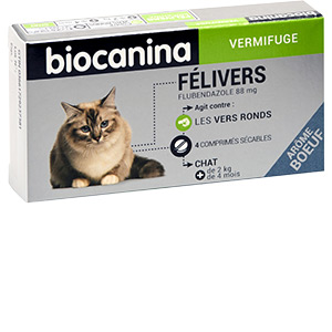 Felivers Vermifuge Chat Contre Les Vers Ronds Comprimes