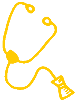 Un stetoscope jaune